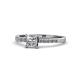 1 - Amra Princess Cut Diamond Engagement Ring 