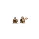 1 - Viera Smoky Quartz and Diamond Two Stone Stud Earrings 
