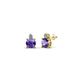 1 - Viera Iolite and Diamond Two Stone Stud Earrings 