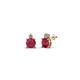 1 - Viera Ruby and Diamond Two Stone Stud Earrings 