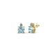 1 - Viera Aquamarine and Diamond Two Stone Stud Earrings 