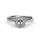 1 - Myrna Semi Mount Halo Engagement Ring 