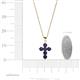 4 - Isabella Blue Sapphire Cross Pendant 