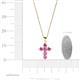 4 - Isabella Pink Sapphire Cross Pendant 