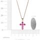 4 - Isabella Pink Sapphire Cross Pendant 