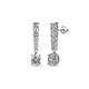 1 - Zera Oval Shape 6x4 mm Diamond Journey Dangling Earrings 