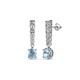 1 - Zera Aquamarine and Diamond Journey Dangling Earrings 