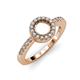 4 - Eleanor Semi Mount Halo Engagement Ring 