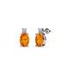 1 - Ailey Citrine and Diamond Two Stone Stud Earrings 