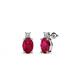 1 - Ailey Ruby and Diamond Two Stone Stud Earrings 