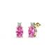 1 - Ailey Pink Sapphire and Diamond Two Stone Stud Earrings 