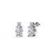 1 - Ailey White Sapphire and Diamond Two Stone Stud Earrings 