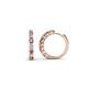 1 - Raya Round Pink Tourmaline and Diamond Hoop Earrings 