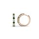 1 - Raya Round Green Garnet and Diamond Hoop Earrings 