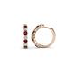 1 - Raya Round Red Garnet and Diamond Hoop Earrings 