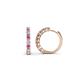1 - Raya Round Pink Sapphire and Diamond Hoop Earrings 