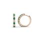 1 - Raya Round Emerald and Diamond Hoop Earrings 