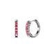 1 - Aricia Petite 0.22 ctw Pink Tourmaline Hoop Earrings 