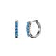 1 - Aricia Petite 0.25 ctw Blue Topaz Hoop Earrings 