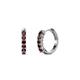 1 - Aricia Petite 0.37 ctw Red Garnet Hoop Earrings 