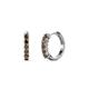 1 - Aricia Petite 0.30 ctw Smoky Quartz Hoop Earrings 
