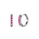 1 - Aricia Petite 0.32 ctw Pink Sapphire Hoop Earrings 
