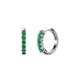 1 - Aricia Petite 0.25 ctw Emerald Hoop Earrings 