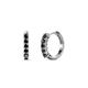 1 - Aricia Petite 0.32 ctw Black Diamond Hoop Earrings 
