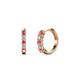 1 - Aricia Petite Pink Tourmaline and Diamond Hoop Earrings 