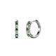 1 - Aricia Petite Green Garnet and Diamond Hoop Earrings 
