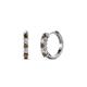 1 - Aricia Petite Smoky Quartz and Diamond Hoop Earrings 