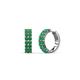 1 - Candice 1.70 mm Petite Emerald Double Row Hoop Earrings 