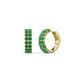1 - Candice 1.70 mm Petite Emerald Double Row Hoop Earrings 