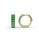 1 - Candice 2.10 mm Emerald Double Row Hoop Earrings 
