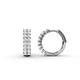 1 - Candice 2.10 mm White Sapphire Double Row Hoop Earrings 