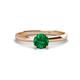 1 - Solus Round Emerald Solitaire Engagement Ring  