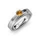 3 - Keona Citrine Solitaire Bridal Set Ring 