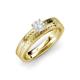 3 - Keona White Sapphire Solitaire Bridal Set Ring 
