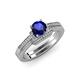 3 - Nessa Blue Sapphire and Diamond Bridal Set Ring 
