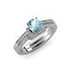 3 - Nessa Aquamarine and Diamond Bridal Set Ring 