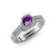 3 - Nessa Amethyst and Diamond Bridal Set Ring 