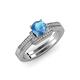 3 - Nessa Blue Topaz and Diamond Bridal Set Ring 