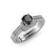 3 - Nessa Black and White Diamond Bridal Set Ring 