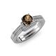 3 - Nessa Smoky Quartz and Diamond Bridal Set Ring 