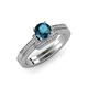 3 - Nessa Blue and White Diamond Bridal Set Ring 