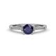 1 - Nessa Blue Sapphire and Diamond Bridal Set Ring 