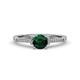 1 - Nessa Emerald and Diamond Bridal Set Ring 