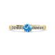 3 - Juan Blue Topaz and Diamond Engagement Ring 