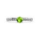 3 - Juan Peridot and Diamond Engagement Ring 