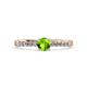 3 - Juan Peridot and Diamond Engagement Ring 
